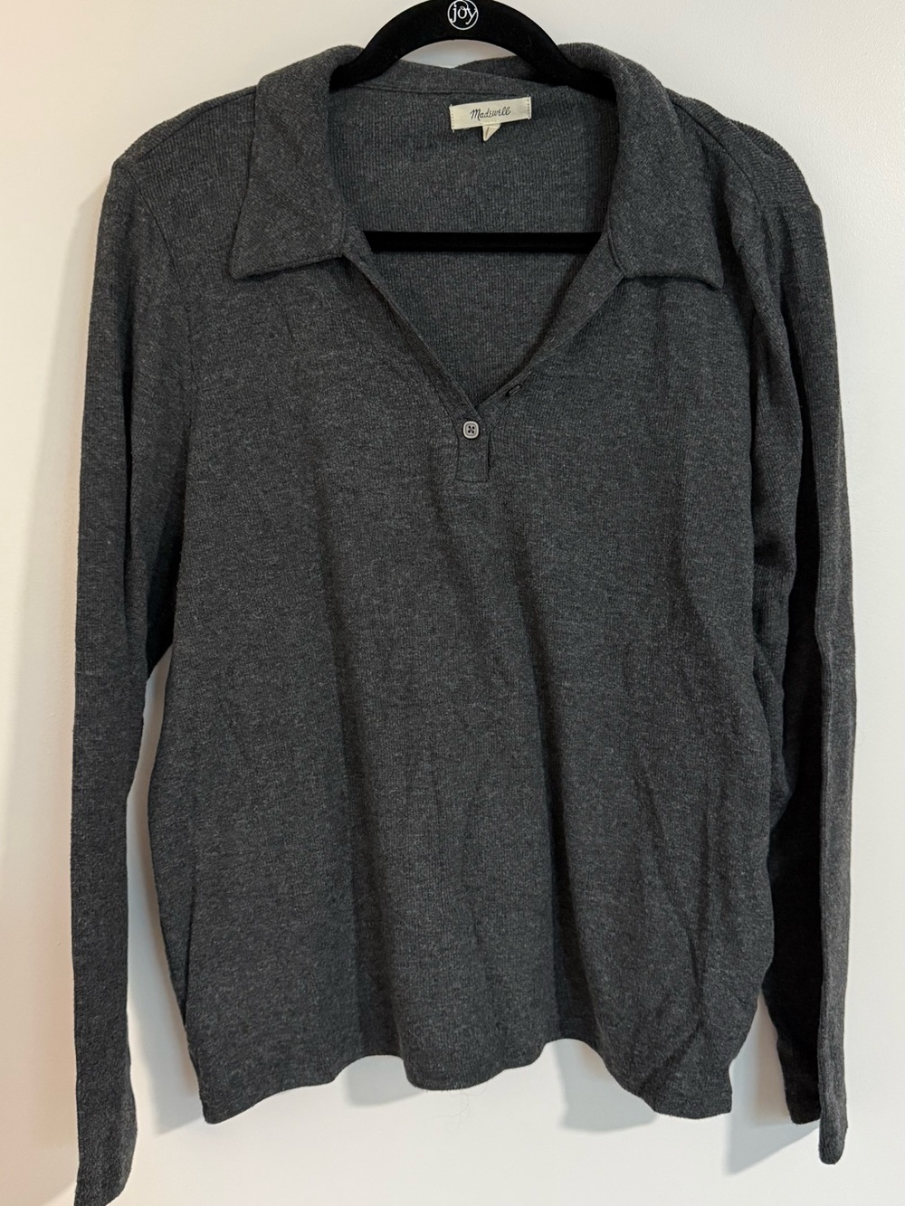 Madewell Dark Charcoal Crewneck Top